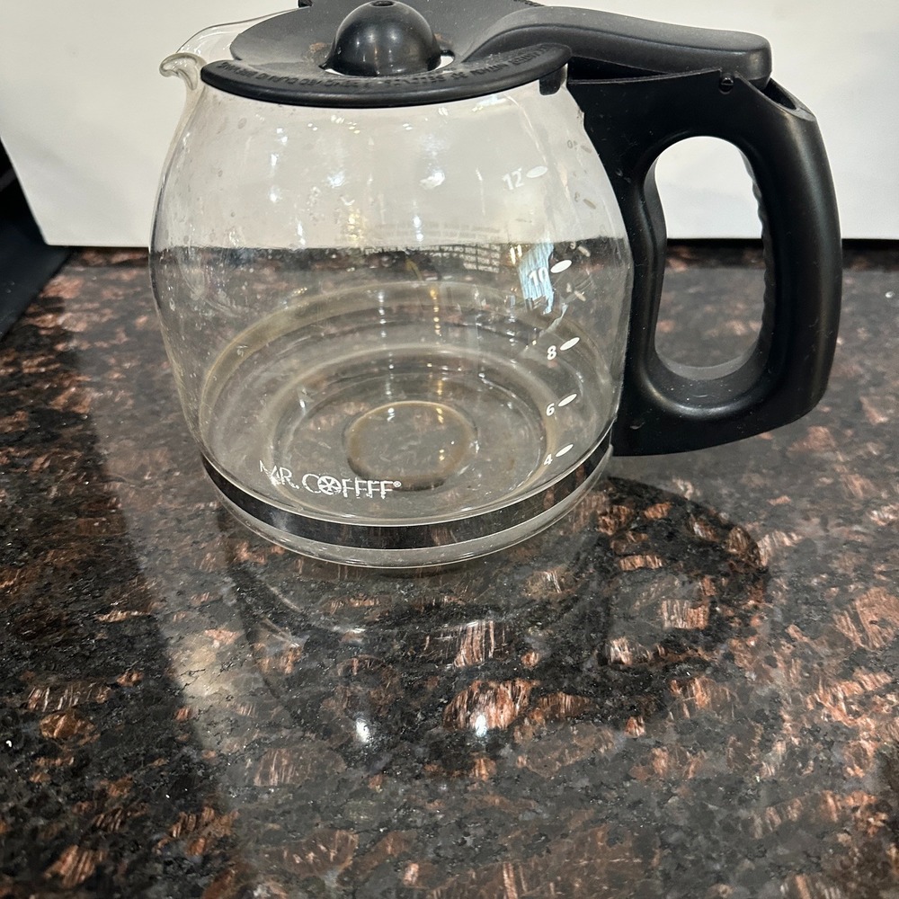 Mr Coffee 12 Cup Glass Carafe Pot Black Lid Handle Replacement